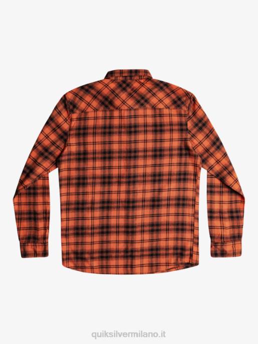 esso Quiksilver uomini camicia a maniche lunghe in cotone cappello ocra bruciato HTZR1559
