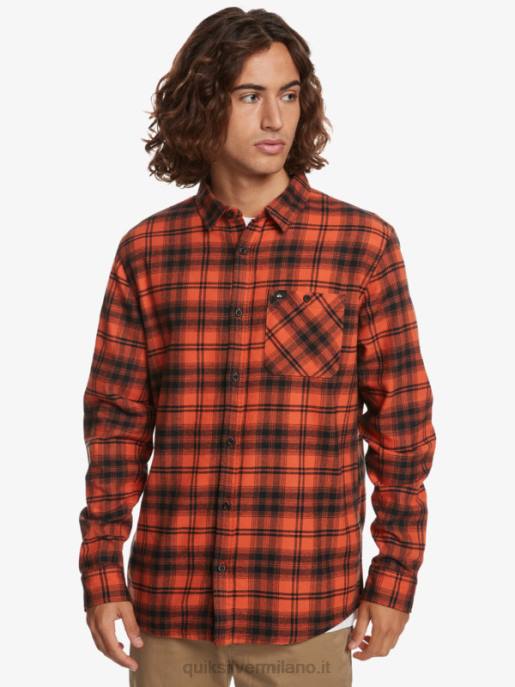 esso Quiksilver uomini camicia a maniche lunghe in cotone cappello ocra bruciato HTZR1559