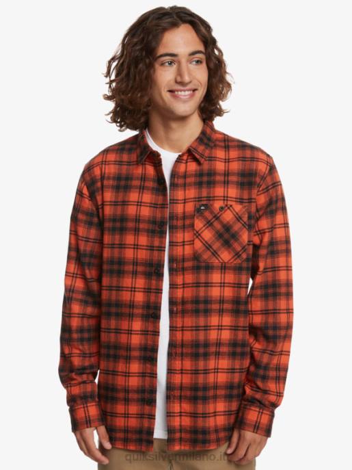 esso Quiksilver uomini camicia a maniche lunghe in cotone cappello ocra bruciato HTZR1559