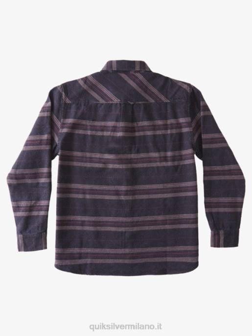 esso Quiksilver uomini camicia a maniche lunghe in flanella con cresta orizzontale waterman cresta orizzontale nera HTZR1121