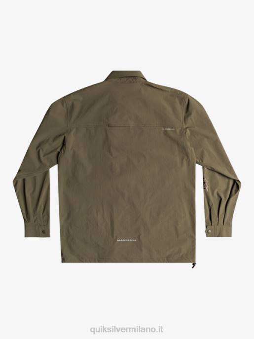 esso Quiksilver uomini camicia a maniche lunghe sotto il cielo foglia d\'uva HTZR1718