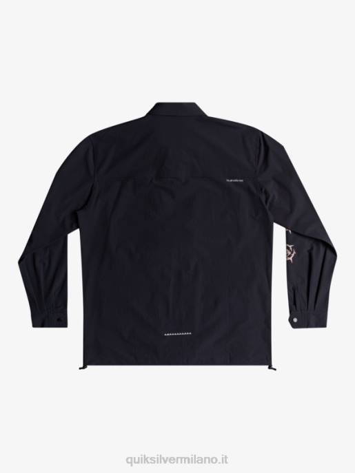 esso Quiksilver uomini camicia a maniche lunghe sotto il cielo nero HTZR1717