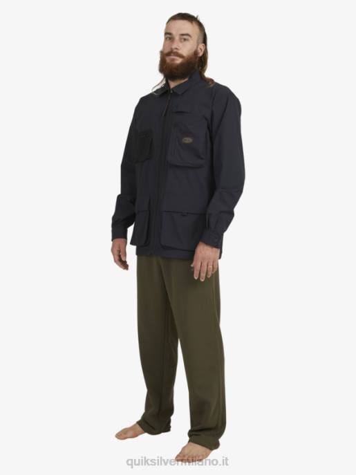esso Quiksilver uomini camicia a maniche lunghe sotto il cielo nero HTZR1717