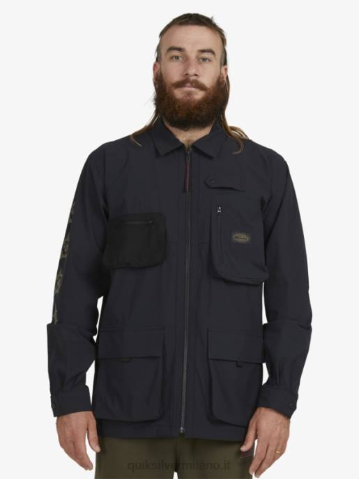 esso Quiksilver uomini camicia a maniche lunghe sotto il cielo nero HTZR1717