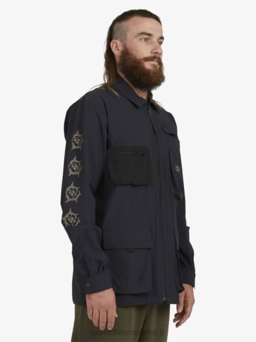 esso Quiksilver uomini camicia a maniche lunghe sotto il cielo nero HTZR1717