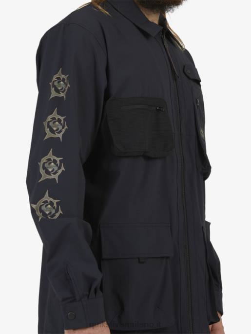 esso Quiksilver uomini camicia a maniche lunghe sotto il cielo nero HTZR1717