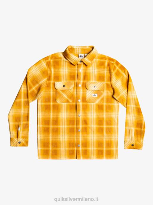 esso Quiksilver uomini camicia di flanella a maniche lunghe da surf days plaid di zucchero di canna HTZR1555