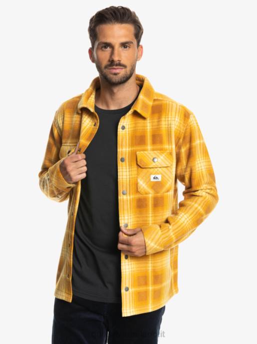 esso Quiksilver uomini camicia di flanella a maniche lunghe da surf days plaid di zucchero di canna HTZR1555