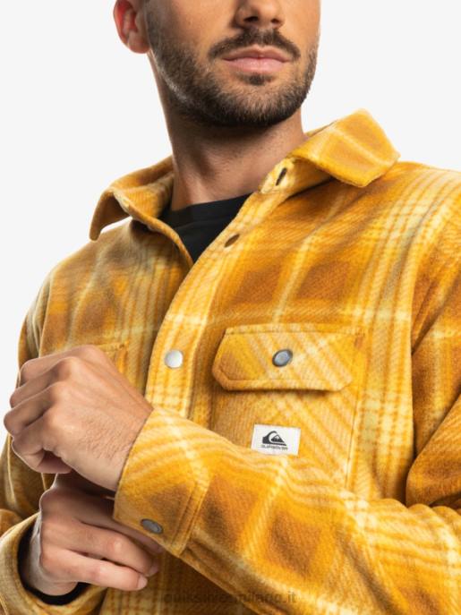 esso Quiksilver uomini camicia di flanella a maniche lunghe da surf days plaid di zucchero di canna HTZR1555