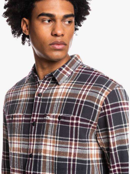 esso Quiksilver uomini camicia di flanella a maniche lunghe intrepide explorer fantasma intrepido HTZR1771