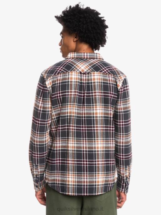 esso Quiksilver uomini camicia di flanella a maniche lunghe intrepide explorer fantasma intrepido HTZR1771