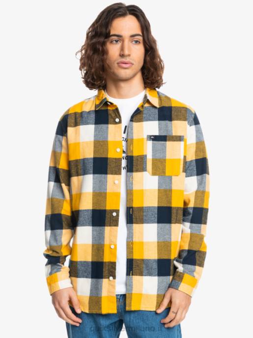 esso Quiksilver uomini camicia di flanella a maniche lunghe motherfly betulla madre mosca 223 HTZR1575