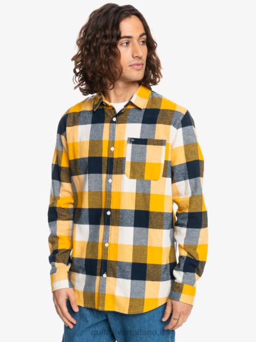 esso Quiksilver uomini camicia di flanella a maniche lunghe motherfly betulla madre mosca 223 HTZR1575