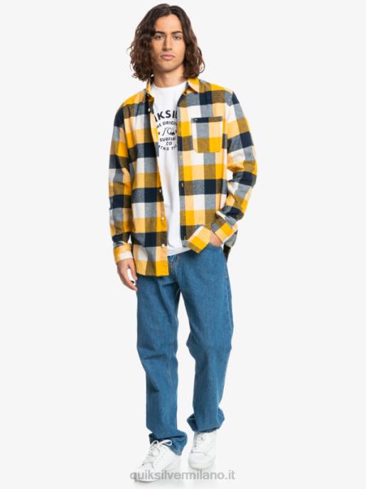 esso Quiksilver uomini camicia di flanella a maniche lunghe motherfly betulla madre mosca 223 HTZR1575