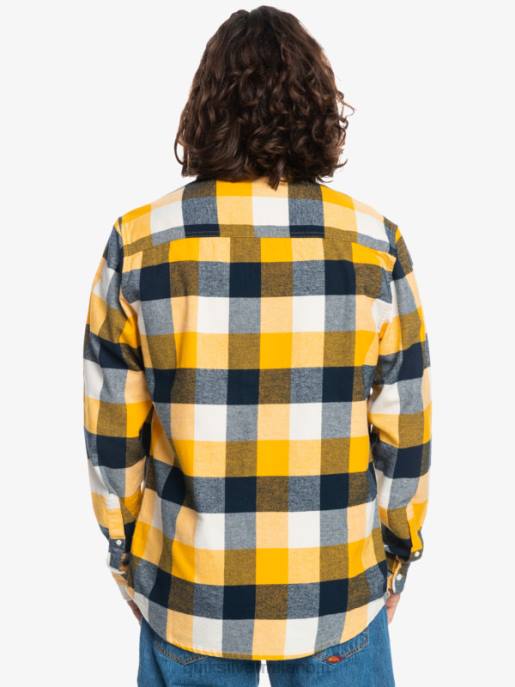 esso Quiksilver uomini camicia di flanella a maniche lunghe motherfly betulla madre mosca 223 HTZR1575