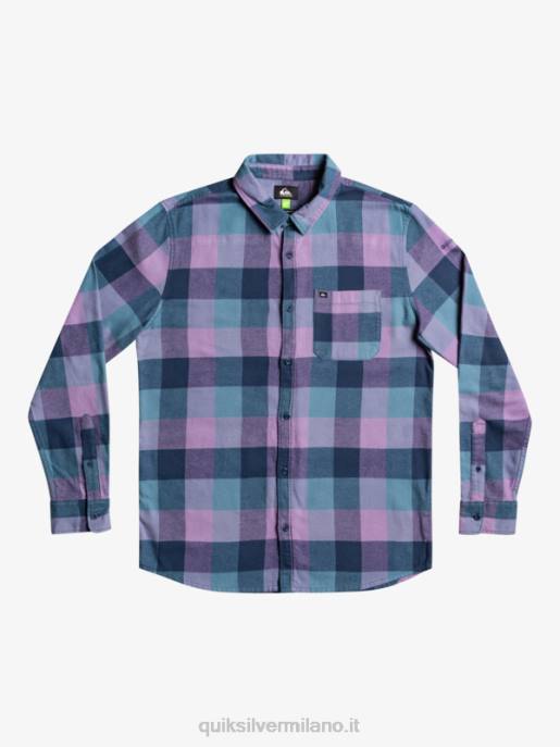 esso Quiksilver uomini camicia di flanella a maniche lunghe motherfly insegne blu motherfly HTZR1572