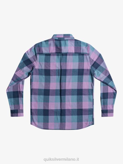 esso Quiksilver uomini camicia di flanella a maniche lunghe motherfly insegne blu motherfly HTZR1572