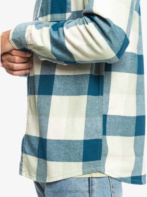 esso Quiksilver uomini camicia di flanella a maniche lunghe motherfly madre mosca della salvia del deserto HTZR1573