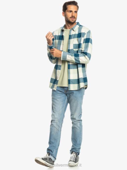 esso Quiksilver uomini camicia di flanella a maniche lunghe motherfly madre mosca della salvia del deserto HTZR1573