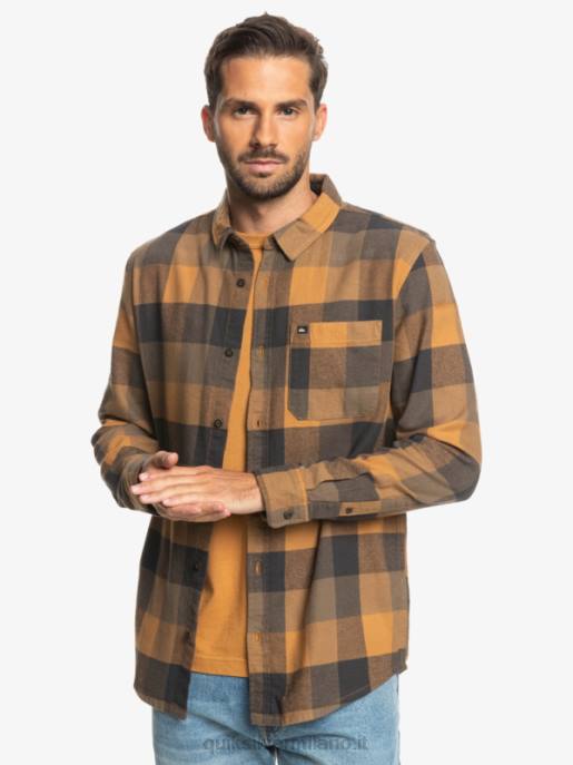 esso Quiksilver uomini camicia di flanella a maniche lunghe motherfly madre mosca dello zucchero di canna HTZR1574