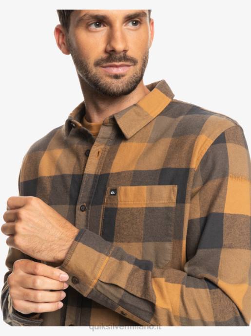 esso Quiksilver uomini camicia di flanella a maniche lunghe motherfly madre mosca dello zucchero di canna HTZR1574