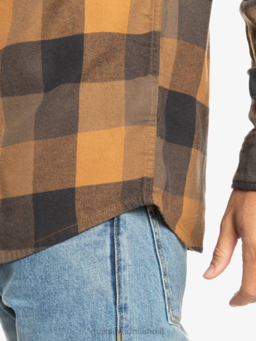 esso Quiksilver uomini camicia di flanella a maniche lunghe motherfly madre mosca dello zucchero di canna HTZR1574