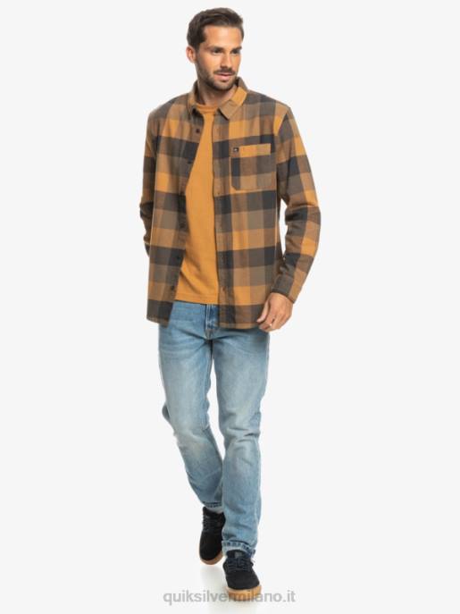 esso Quiksilver uomini camicia di flanella a maniche lunghe motherfly madre mosca dello zucchero di canna HTZR1574
