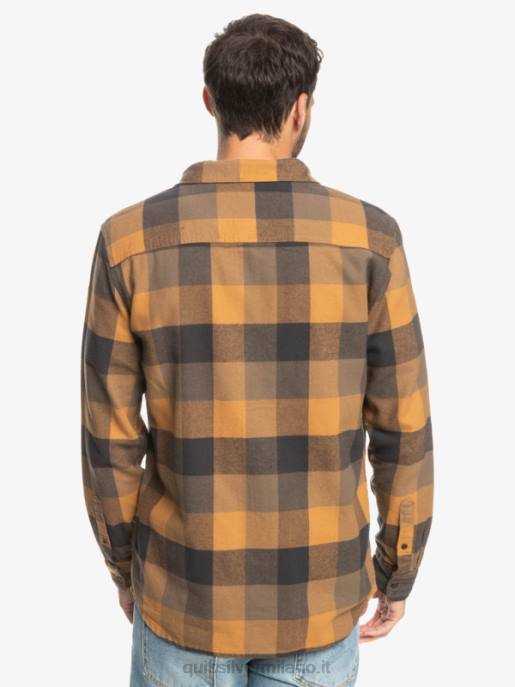 esso Quiksilver uomini camicia di flanella a maniche lunghe motherfly madre mosca dello zucchero di canna HTZR1574