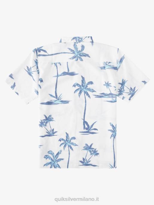 esso Quiksilver uomini camicia hawaiana a maniche corte waterman sea breezer brezza marina blu crepuscolo HTZR1501