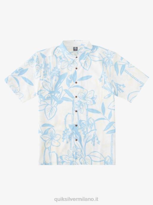 esso Quiksilver uomini camicia hawaiana di modi sciolti di waterman bianchi modi sciolti HTZR1327