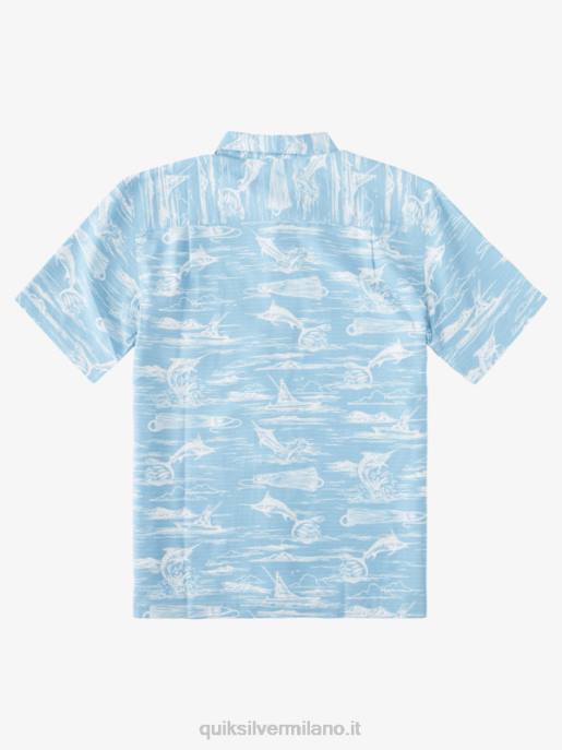 esso Quiksilver uomini camicia hawaiana waterman marlin jig jig marlin blu crepuscolo HTZR900