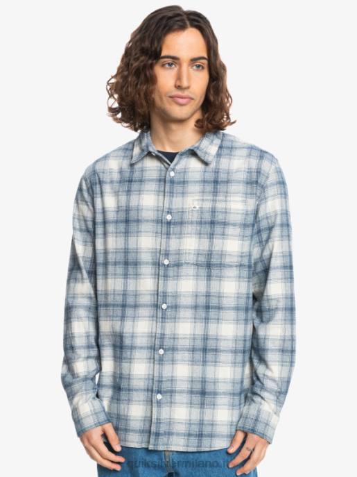 esso Quiksilver uomini camicia in flanella elasticizzata a maniche lunghe ganaway di betulla HTZR1768