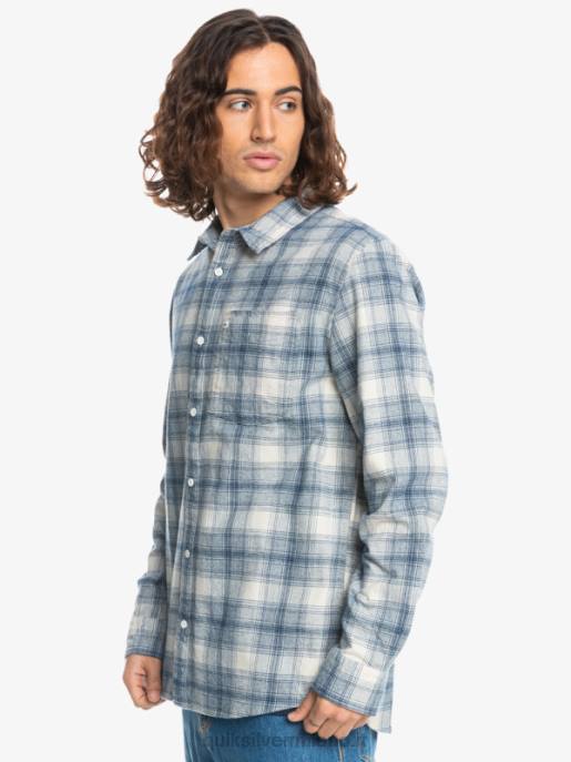 esso Quiksilver uomini camicia in flanella elasticizzata a maniche lunghe ganaway di betulla HTZR1768