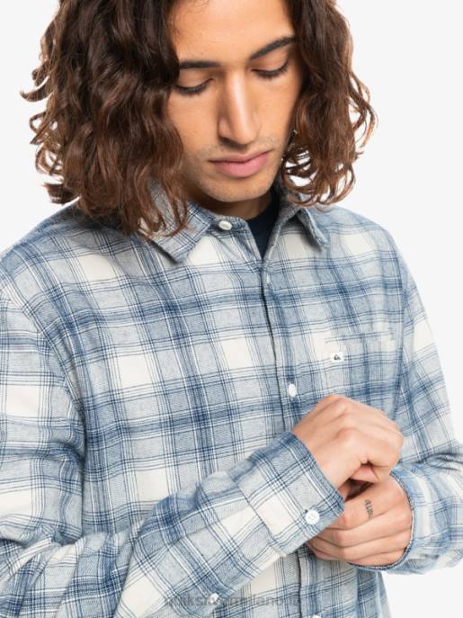 esso Quiksilver uomini camicia in flanella elasticizzata a maniche lunghe ganaway di betulla HTZR1768