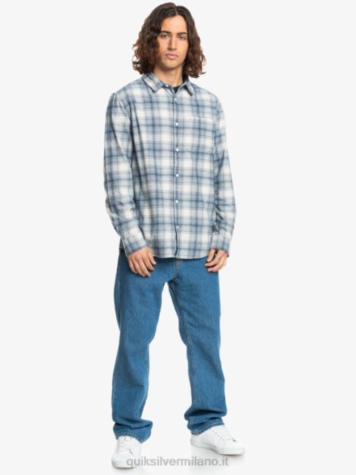 esso Quiksilver uomini camicia in flanella elasticizzata a maniche lunghe ganaway di betulla HTZR1768