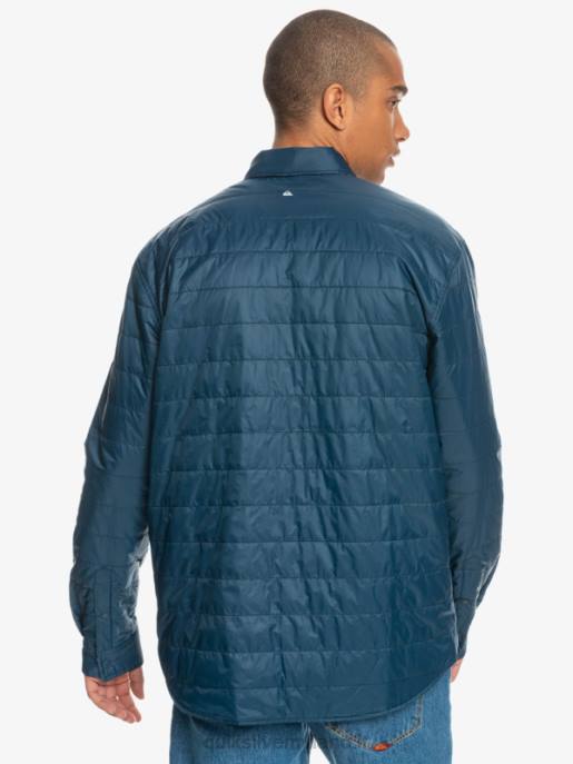 esso Quiksilver uomini camicia in flanella reversibile isolante per arrampicata libera insegna blu salita libera HTZR1702