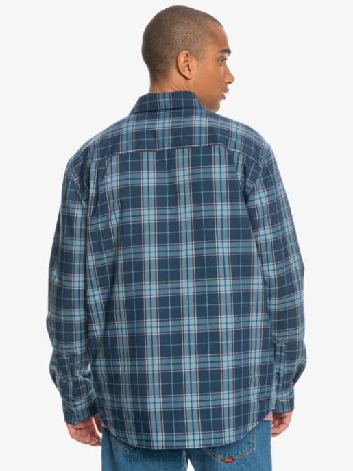 esso Quiksilver uomini camicia in flanella reversibile isolante per arrampicata libera insegna blu salita libera HTZR1702