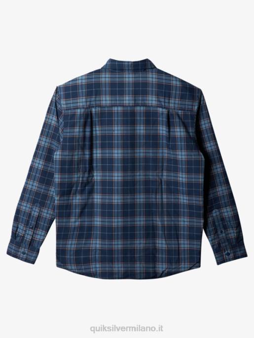 esso Quiksilver uomini camicia in flanella reversibile isolante per arrampicata libera insegna blu salita libera HTZR1702