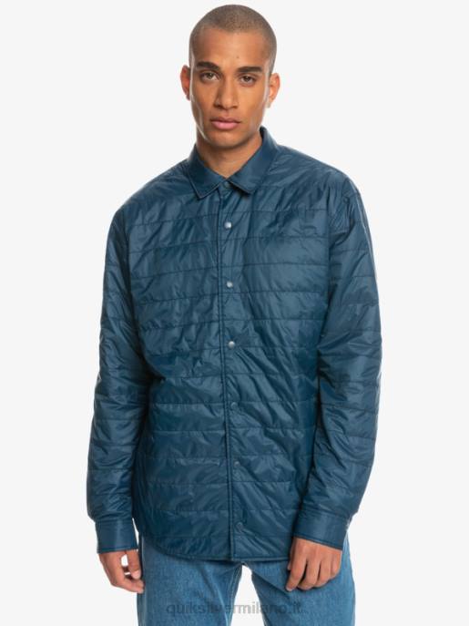 esso Quiksilver uomini camicia in flanella reversibile isolante per arrampicata libera insegna blu salita libera HTZR1702