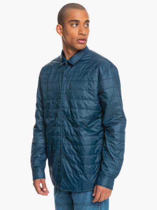 esso Quiksilver uomini camicia in flanella reversibile isolante per arrampicata libera insegna blu salita libera HTZR1702