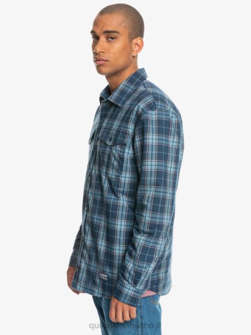 esso Quiksilver uomini camicia in flanella reversibile isolante per arrampicata libera insegna blu salita libera HTZR1702