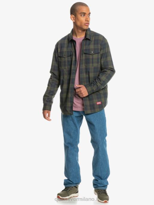 esso Quiksilver uomini camicia in flanella reversibile isolante per arrampicata libera salita in libera fantasma HTZR1703