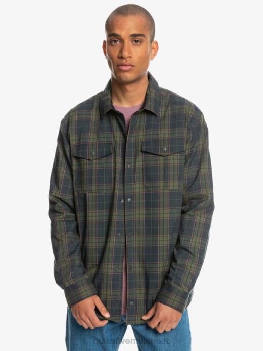 esso Quiksilver uomini camicia in flanella reversibile isolante per arrampicata libera salita in libera fantasma HTZR1703