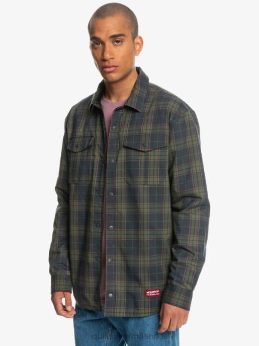 esso Quiksilver uomini camicia in flanella reversibile isolante per arrampicata libera salita in libera fantasma HTZR1703