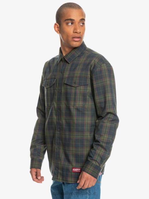 esso Quiksilver uomini camicia in flanella reversibile isolante per arrampicata libera salita in libera fantasma HTZR1703