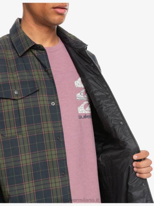 esso Quiksilver uomini camicia in flanella reversibile isolante per arrampicata libera salita in libera fantasma HTZR1703