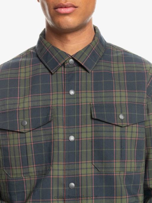 esso Quiksilver uomini camicia in flanella reversibile isolante per arrampicata libera salita in libera fantasma HTZR1703