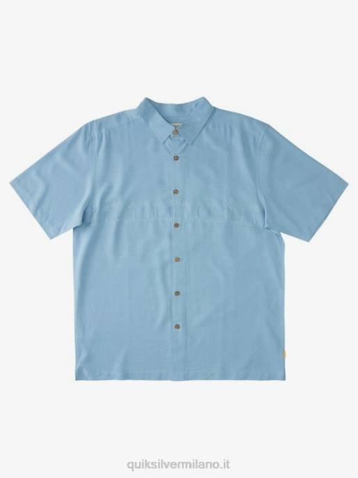 esso Quiksilver uomini camicia premium antirughe waterman tahiti palms blu crepuscolo HTZR870
