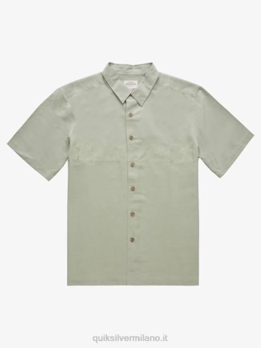 esso Quiksilver uomini camicia premium antirughe waterman tahiti palms tè HTZR871