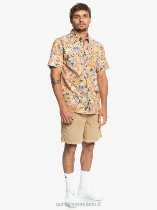 esso Quiksilver uomini camicia surfadelica a maniche corte surfadelica ardesia scura HTZR967
